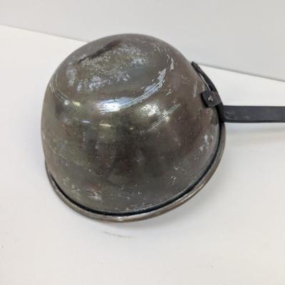 Antique Copper Ladle Scoop Hand Made With Forged Iron Handle