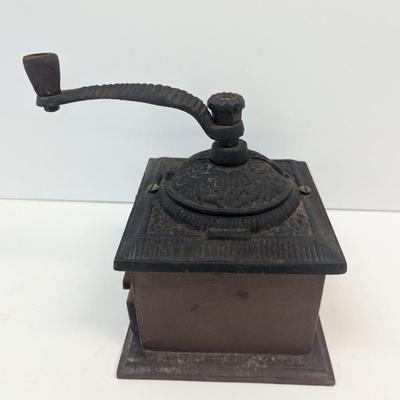 Vintage Cast Iron Coffee Grinder Hand Crank