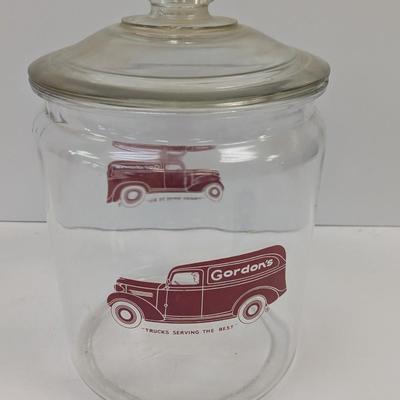 Vintage Gordon's Glass Counter Jar
