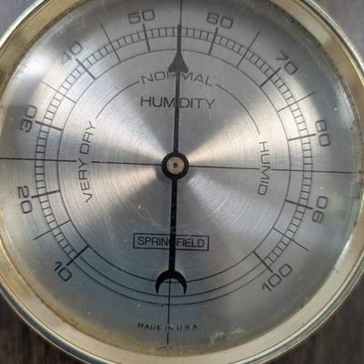 Vintage Springfield Instrument Thermometer Barometer & Humidity Meter