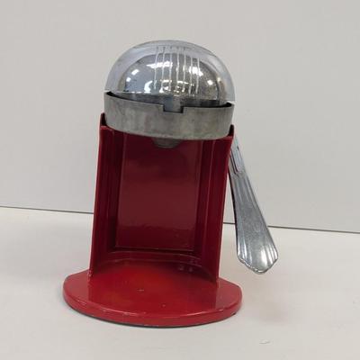 Vintage Streamline Art Deco Reamer Juicer Rival Juice-O-Mat Red & Chrome USA