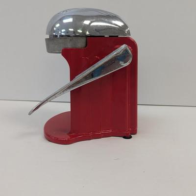 Vintage Streamline Art Deco Reamer Juicer Rival Juice-O-Mat Red & Chrome USA