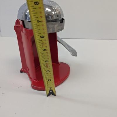 Vintage Streamline Art Deco Reamer Juicer Rival Juice-O-Mat Red & Chrome USA