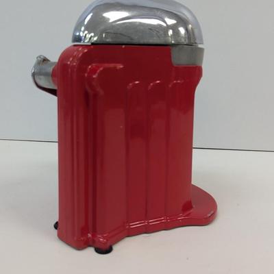 Vintage Streamline Art Deco Reamer Juicer Rival Juice-O-Mat Red & Chrome USA