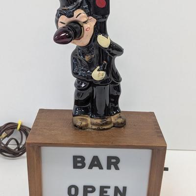 Vintage Drunk Bum Lamppost Bar Lamp