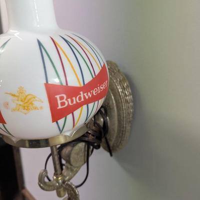 Vintage Budweiser Light-Up Wall Sconce