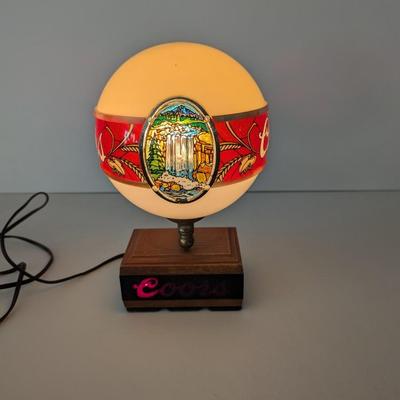 Vintage Adolph Coors Light Table Top Lamp