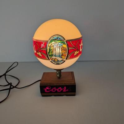 Vintage Adolph Coors Light Table Top Lamp