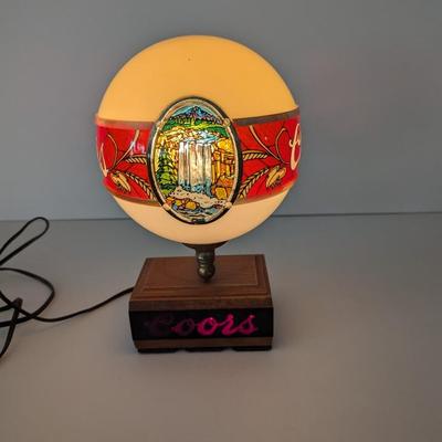 Vintage Adolph Coors Light Table Top Lamp