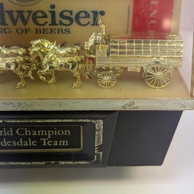 Vintage Budweiser Beer Clydesdale Horse Team Bar Light Up Display Sign