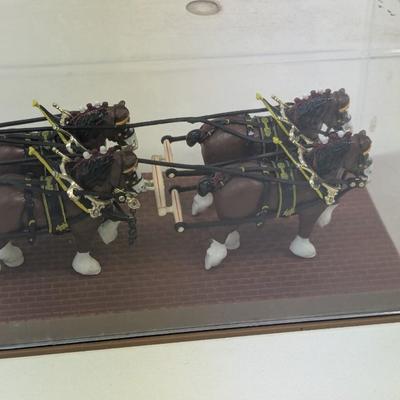 Budweiser Clydesdale Eight-Horse Hitch Display