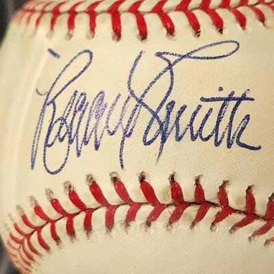 Reggie Smith OMLB Signed Autographed Baseball In Collectors Case