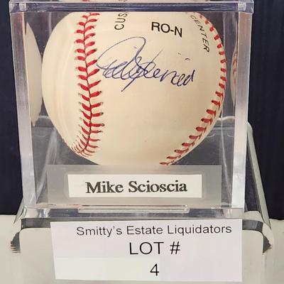 Mike Scioscia OMLB Signed Autographed Baseball In Collectors Case
