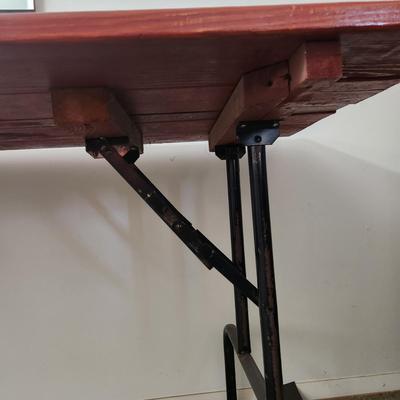 Large Solid Wood Folding Picnic Table Ideal for Picking Crabs 70x25x28