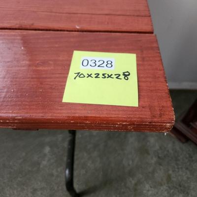 Large Solid Wood Folding Picnic Table Ideal for Picking Crabs 70x25x28