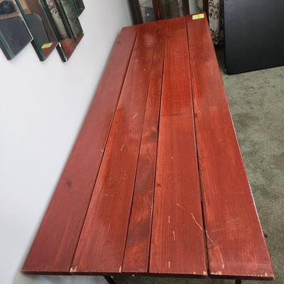 Large Solid Wood Folding Picnic Table Ideal for Picking Crabs 70x25x28