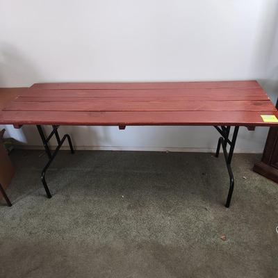 Solid Wood Folding Picnic Crafting Table 70x25x28H