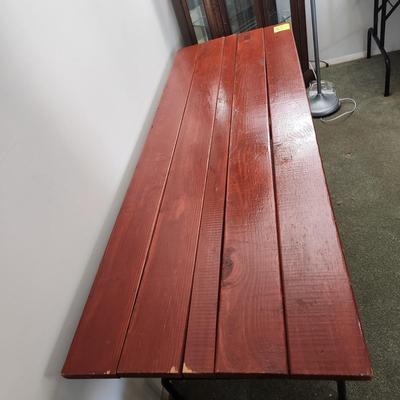 Solid Wood Folding Picnic Crafting Table 70x25x28H