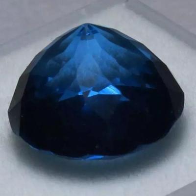 Blue Aquamarine Heated Brazil Natural Round Shape 20 Ct Loose Gemstone Certified