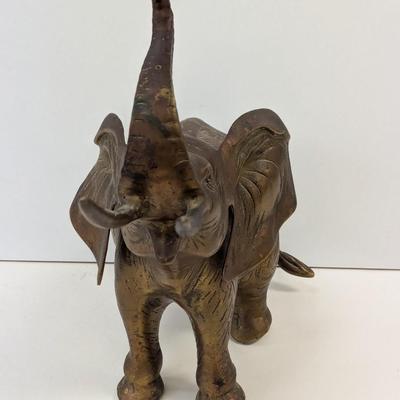 Approx 14 1/2" Tall Brass Elephant
