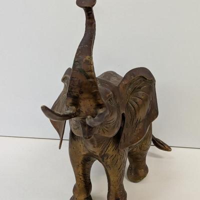 Approx 14 1/2" Tall Brass Elephant
