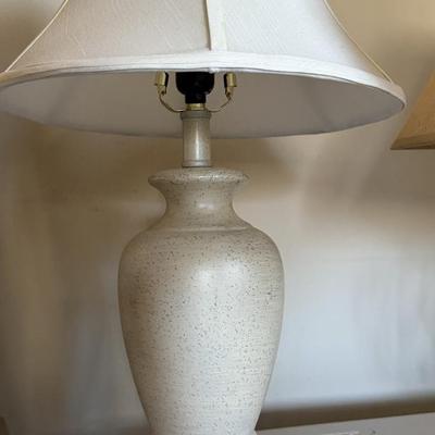 Two Lamps, one metal, one ceramic