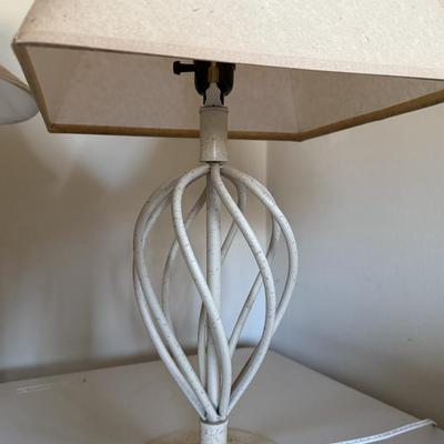 Two Lamps, one metal, one ceramic