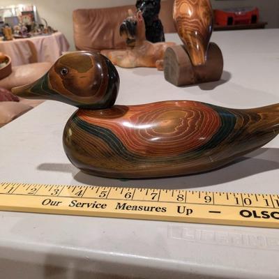 Vintage Bundy & Company Stamped /Hand Signed John Bundy Wooden Decoy Duck