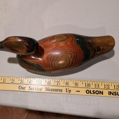 Vintage Bundy & Company Stamped /Hand Signed John Bundy Wooden Decoy Duck