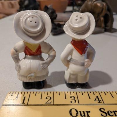 NAPCO Kissing Cowboy and Cowgirl Salt and Pepper Shakers