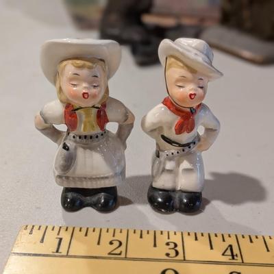 NAPCO Kissing Cowboy and Cowgirl Salt and Pepper Shakers