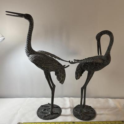 Pair of Crane Statues