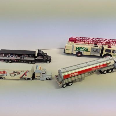 Hess Fire Ladder Engine & NASCAR Tractor Trailers