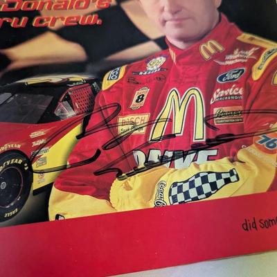 NASCAR Bill Elliott Clock & Signed Picture