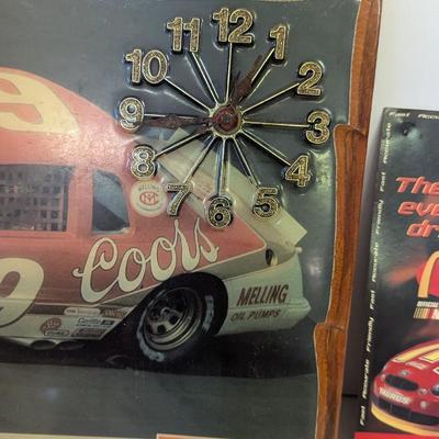 NASCAR Bill Elliott Clock & Signed Picture