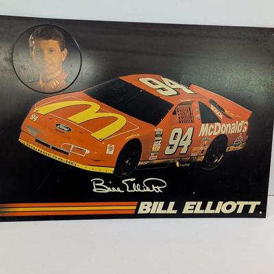 Approx 15 1/2" x 11" Metal Raised Bill Elliott Sign
