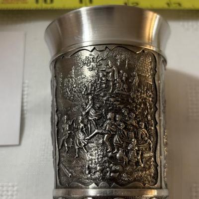 Zinn 95% Pewter Embassed Cup Set and More