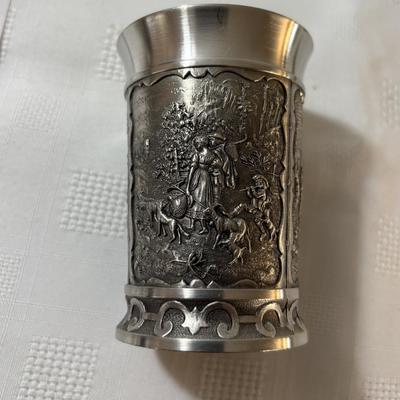 Zinn 95% Pewter Embassed Cup Set and More