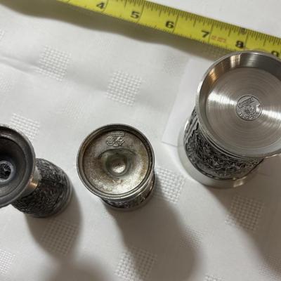 Zinn 95% Pewter Embassed Cup Set and More
