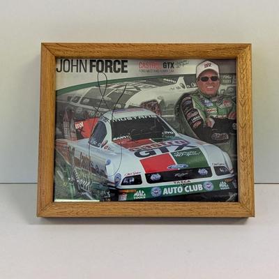 Framed Signed John Force Picture