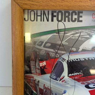 Framed Signed John Force Picture