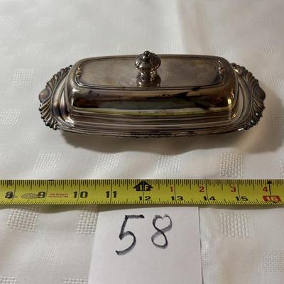 Vintage Silver Plated Butter Dish w/Lid