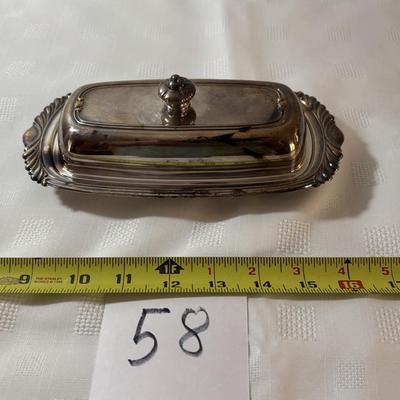 Vintage Silver Plated Butter Dish w/Lid