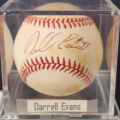 Darrell Evans OMLB Signed Autographed Baseball In Collectors Case