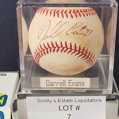 Darrell Evans OMLB Signed Autographed Baseball In Collectors Case