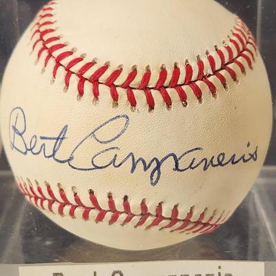 Bert Campaneris OMLB Signed Autographed Baseball In Collectors Case