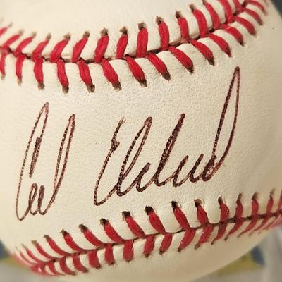 Cal Eldred OMLB Signed Autographed Baseball In Collectors Case