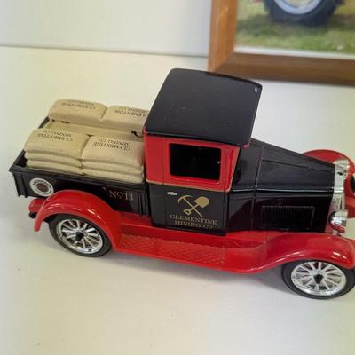 Plastic/Metal John Deere Tractor & Die-Cast Cars