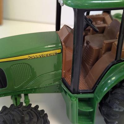 Plastic/Metal John Deere Tractor & Die-Cast Cars