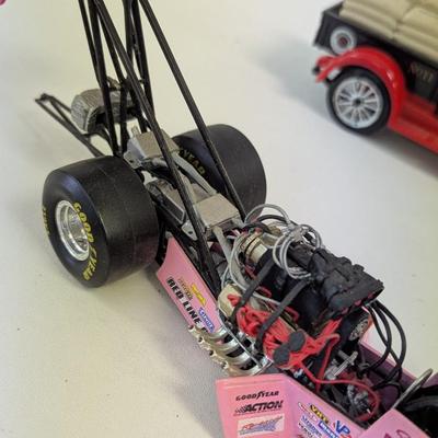 Plastic/Metal John Deere Tractor & Die-Cast Cars